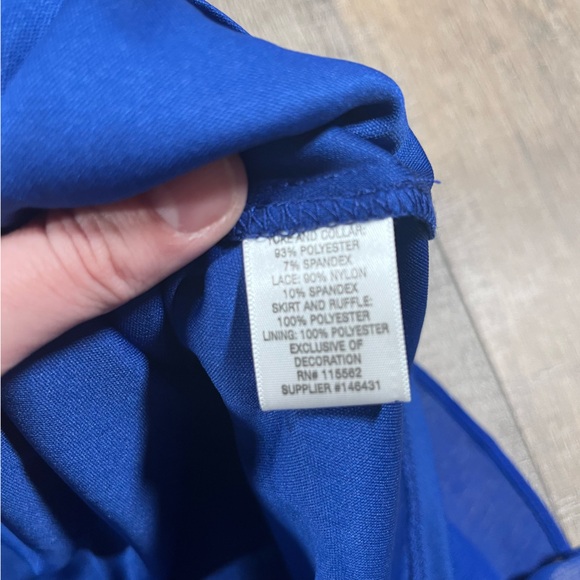 Disney Snow White and the Seven Dwarfs Blue Lace High Neck Dress - Picture 3 of 11